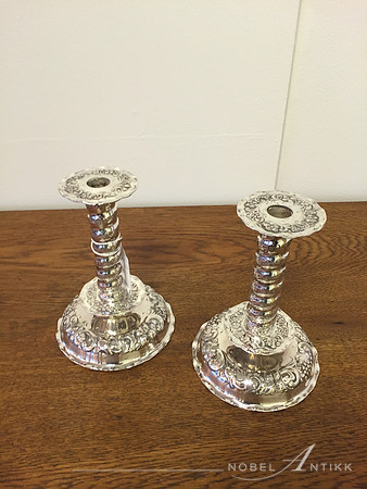 Par lysestaker 830 S barokkstil 1902